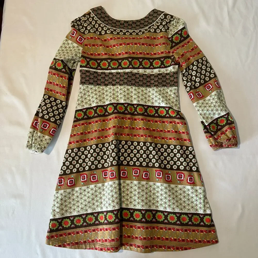 Vintage Y2K TCP The Children's Place Bohemian Long Sleeve Dress Sz 6